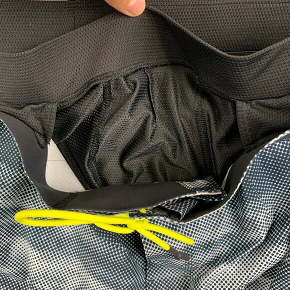 Lululemon Men Swim Trunks 36 Blue White Spotted El Current Board Shorts Lined 8" - Picture 6 of 12